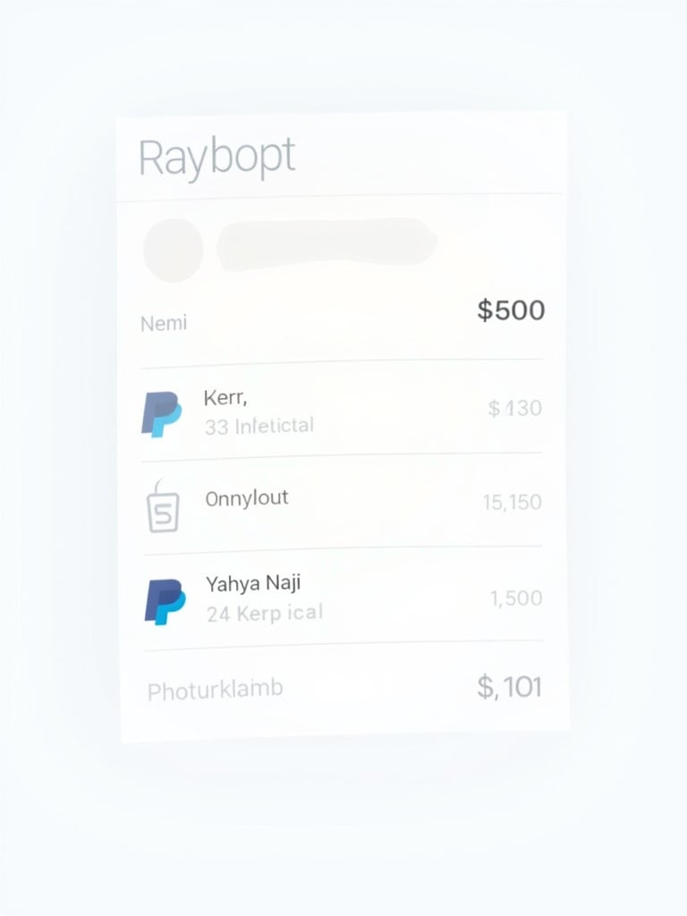 Visualize PayPal balance proof. Completed transaction details display. Payment of $600 to Yahya Naji highlights. Simple receipt design with bold text enhances readability. Background is minimal to emphasize content.