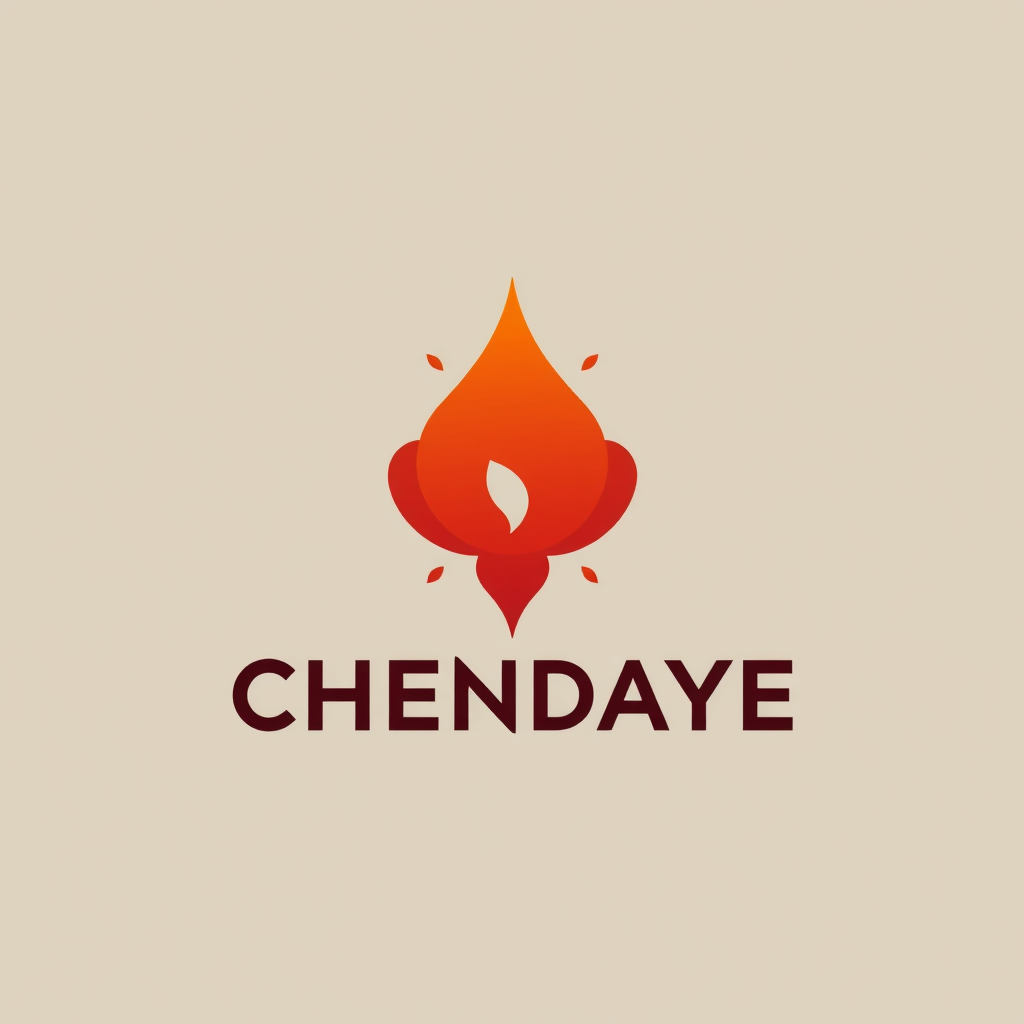 A red and orange flame emblem is above the word 'CHENDAYE' on a beige background.