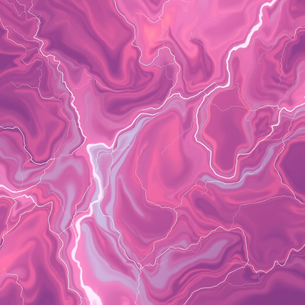 The image depicts swirling patterns of pink, purple, and white resembling marbled rock or flowing abstract art.