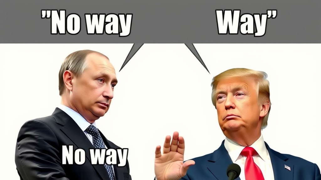 A cartoon-style depiction of two political figures with speech bubbles saying 'No way' and 'Way'.