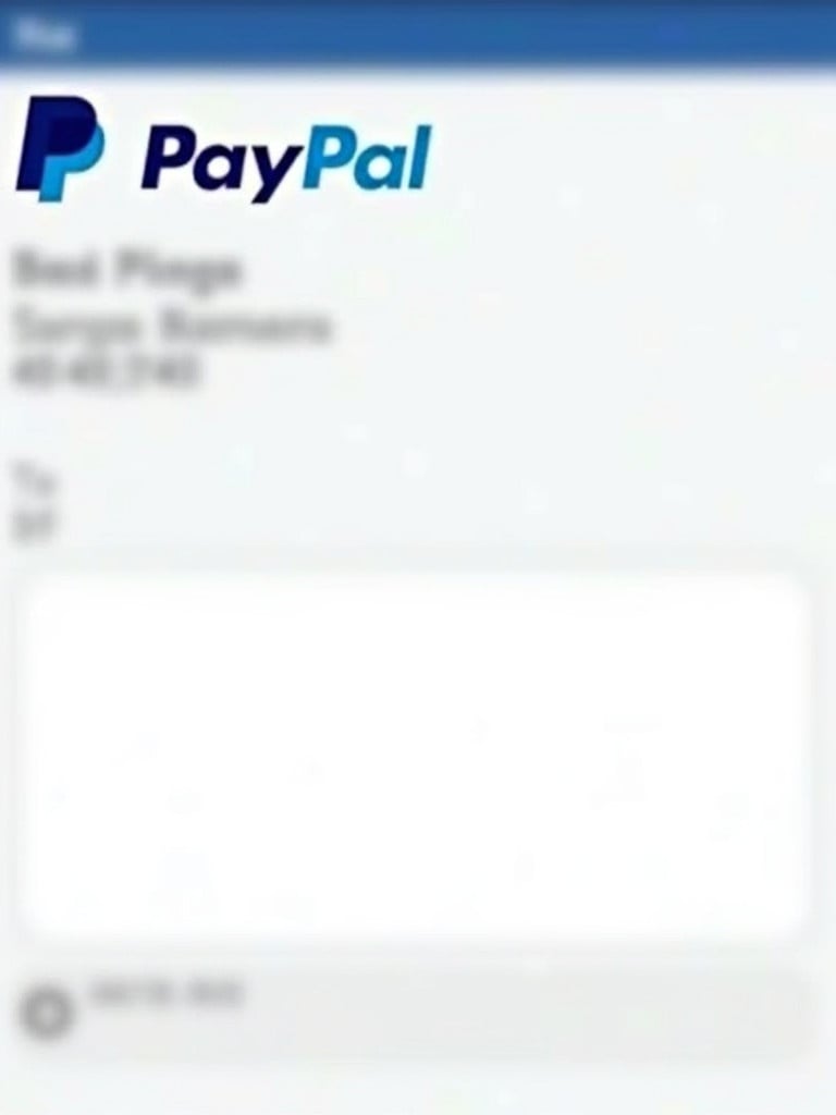 Digital screenshot representing PayPal payment of twenty dollars. PayPal logo on display. Email address of the recipient is shown. The name indicates the payment is sent to boyfriend.