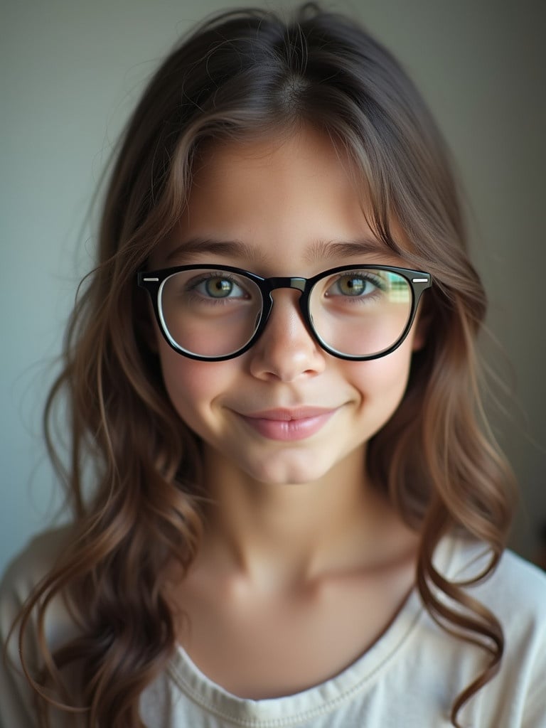 A girl exhibits a shy demeanor with a kind and caring personality. A boy pretends to be smart by wearing fake glasses.