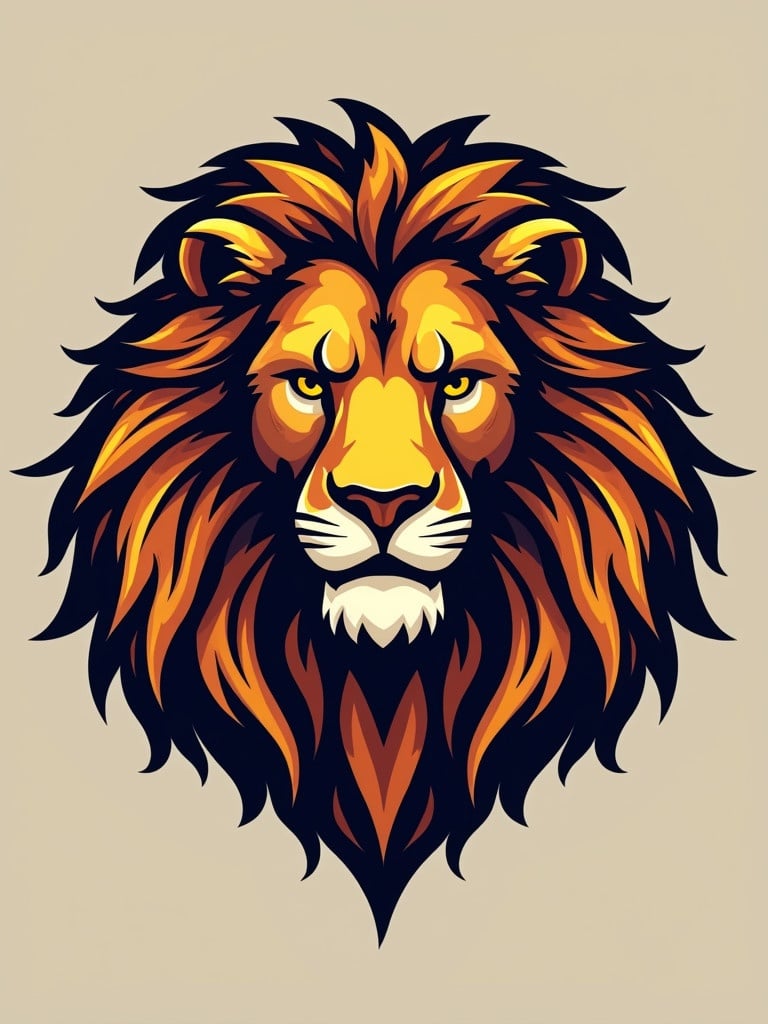 Bold lion logo design centered with a round shape. Logo name is Block MIS Anklav. Include slogan My work is my identity.