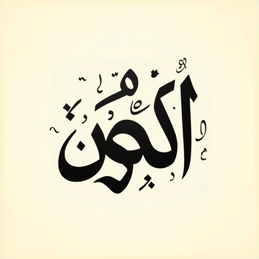 Calligraphy of the name 'رزيقة' displayed elegantly with swirls and flourishes, black on a beige background, emphasizes flowing letters, visually captivating.