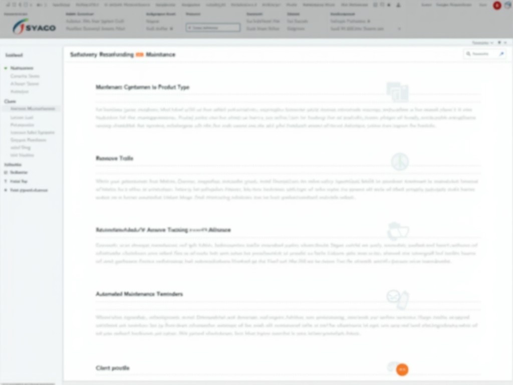 Develop a modern user interface for a website's homepage focusing on maintenance management. The UI should evoke a clean and user-friendly experience for clients and technicians. It should feature sections for maintenance history visualization, logging activities, and tracking scheduled maintenance. Include functionalities for automated reminders and promotional information. Ensure user access and client profile management are easily navigable. The color scheme should be modern, using vibrant yet professional colors to enhance usability and appeal.