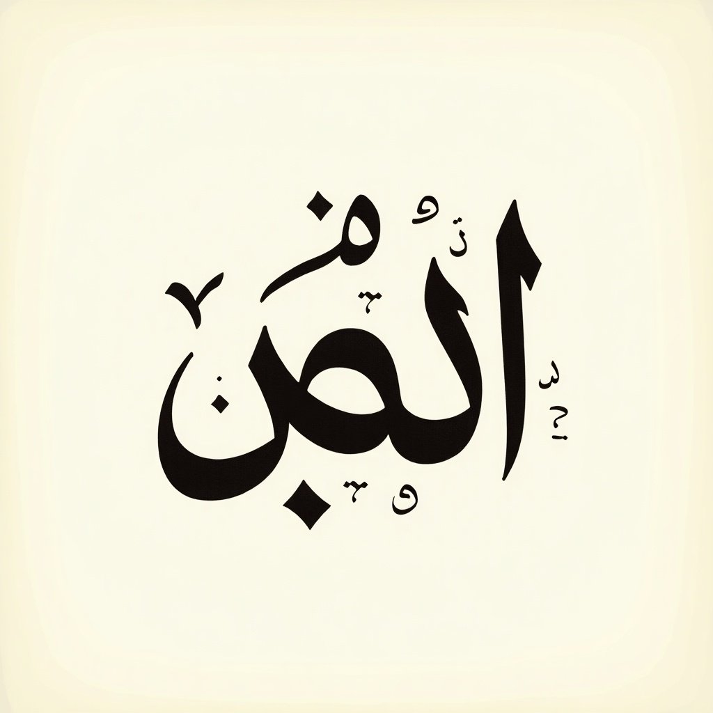 Yusrie name written in Arabic calligraphy style called thuluth. The artwork features elegant curves and artistic flair in the script. The background is light beige with a classic and timeless appeal.