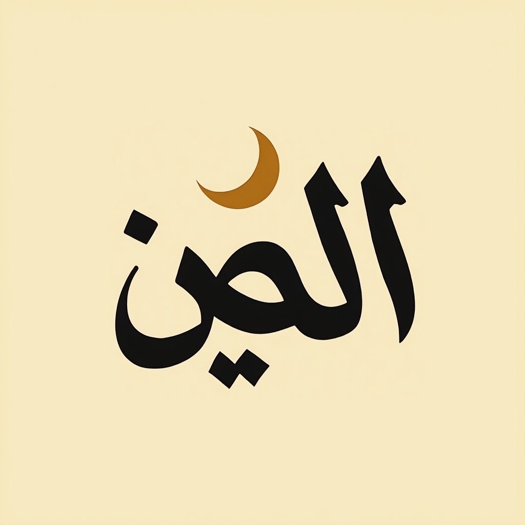 The image showcases the Arabic word 'منجم' which translates to 'mine' in English. This is designed in an elegant and artistic calligraphic style to enhance its readability. The letters are bold and sleek, using a modern approach while still being rooted in traditional art. The color palette features a luxurious gold hue complemented by a black background, giving a striking contrast. This design is ideal for branding purposes in the mining industry, especially for gold mining. Its simplicity allows it to function as an effective logo, while also being visually appealing.