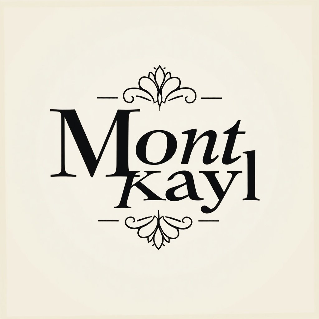 Design a logo with elegant typography for a high-end fashion brand named Mont Kayl. The logo should look realistic and professional.