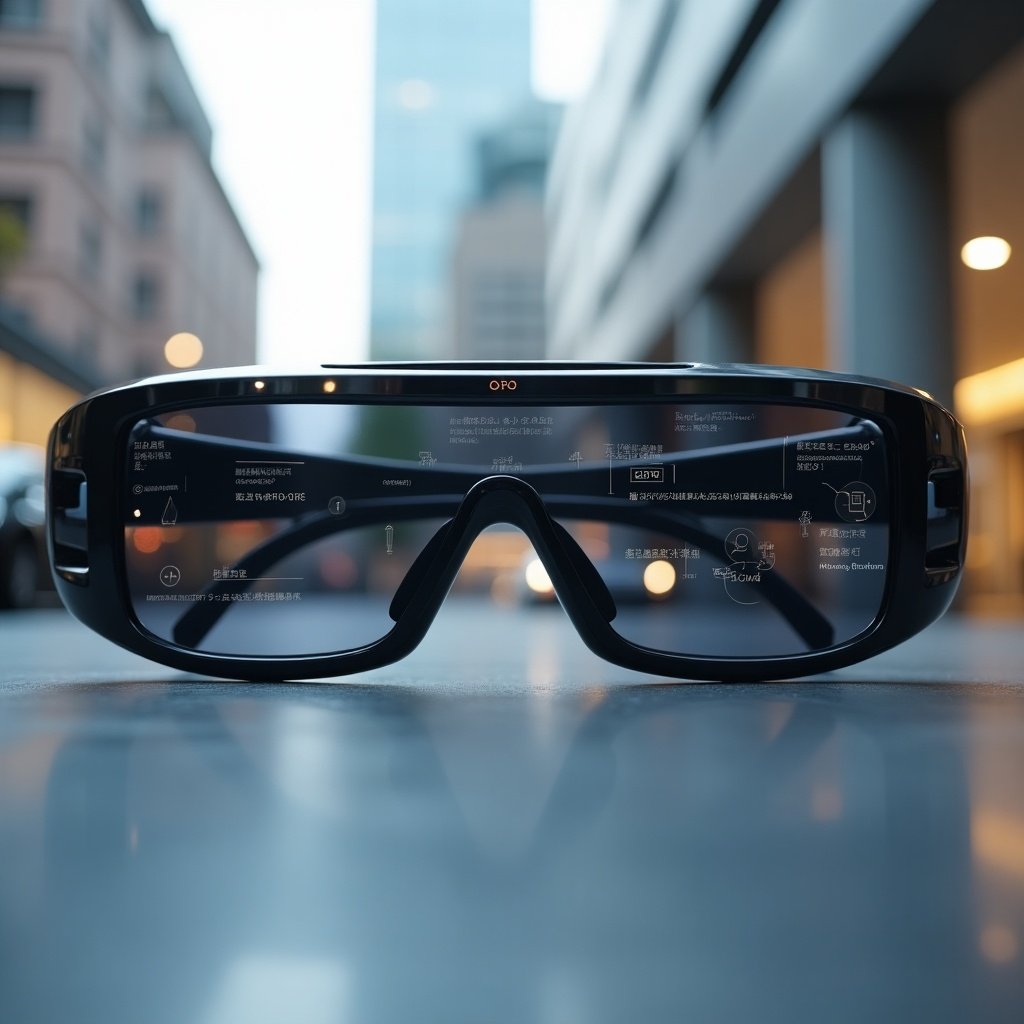 A smart glasses used for text translation.