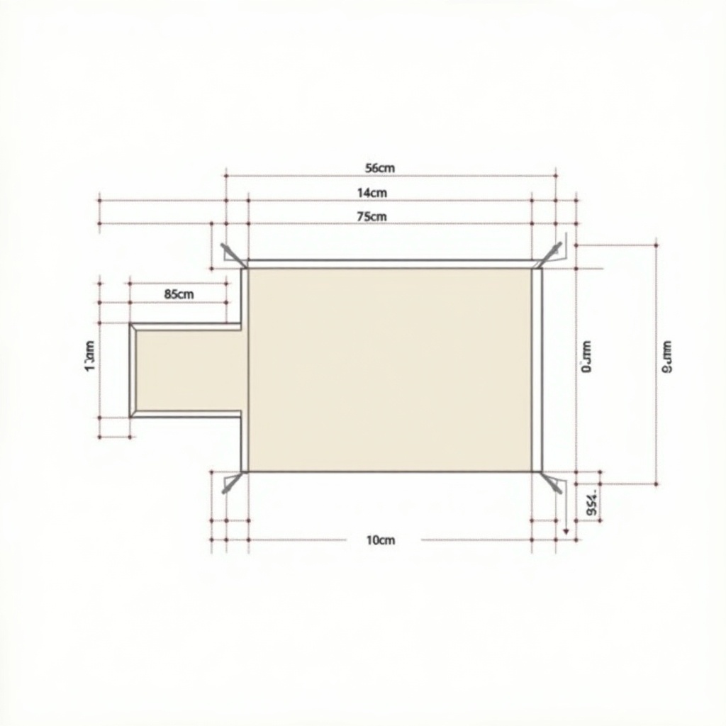 This image depicts an orthographic scale drawing of a five-piece furniture set, designed with specified dimensions for each piece. The outer table stands at a height of 74 cm and a width of 120 cm, with a thickness of 6 cm, featuring rounded corners with a radius of 4-5 cm. The second piece measures 67 cm in height and 106 cm in width, with a thickness of 5 cm, and corners rounded at 3-4 cm. The third piece is 61 cm tall, 94 cm wide, and 5 cm thick, featuring a corner radius of 2.5-3.5 cm. The fourth piece has a height of 55 cm, width of 82 cm, and thickness of 4.5 cm, with rounded corners of 2-3 cm. Lastly, the smallest piece stands at 49.5 cm high, 71 cm wide, and 4 cm thick, with a corner radius of 1.5-2.5 cm. The drawing focuses on clarity and precision, ensuring all dimensions are readily visible for reference.