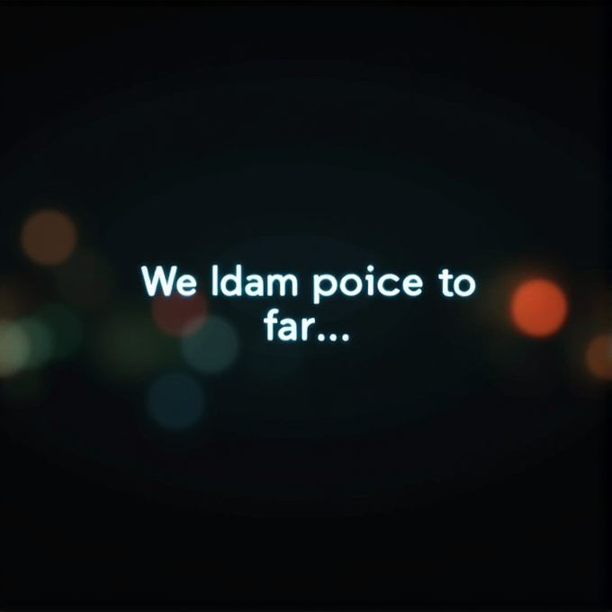 The image displays a message with bokeh light effects in the background.