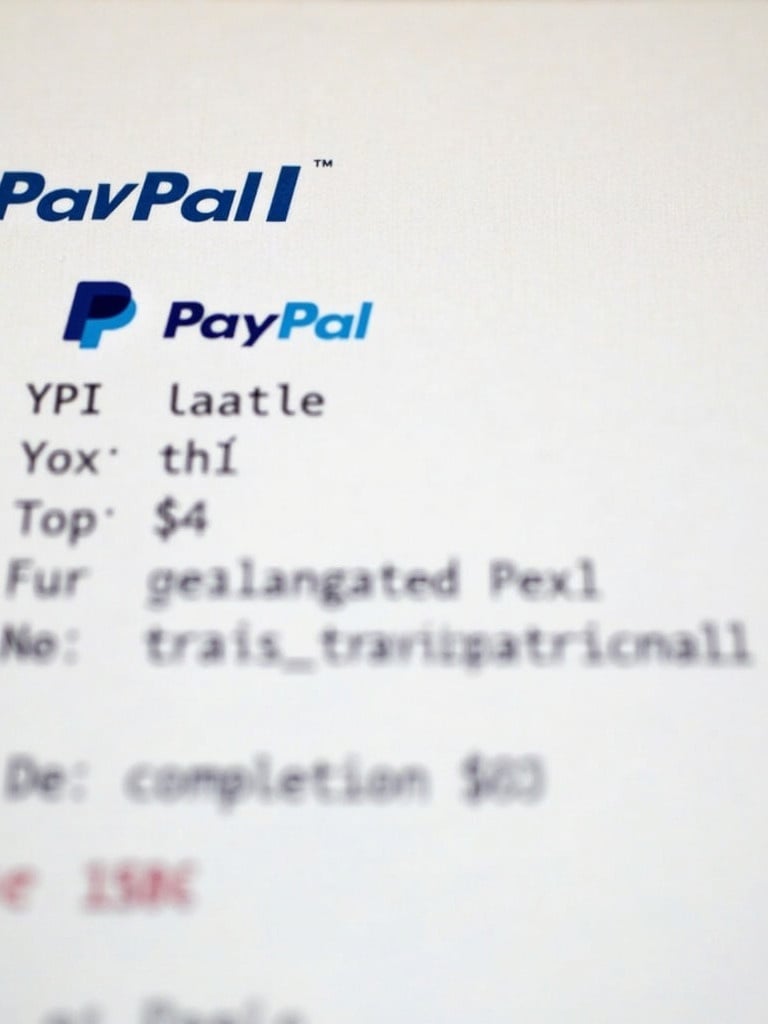 Image depicts a payment confirmation document from PayPal. The document addresses payment directed to a specific email. Features recognizable PayPal branding. Text is clearly visible and emphasized. Shows a completed transaction amount of 150 dollars.