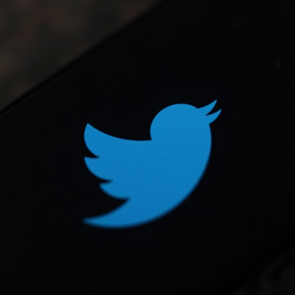 This image features a blue bird icon, commonly associated with the Twitter logo, set against a dark background. The bird is stylized, with a streamlined shape and upward-sweeping tail and wings, giving the appearance of being in flight. The simplicity of the design is highlighted by the contrast between the vibrant blue of the bird and the black background, making the icon stand out prominently.