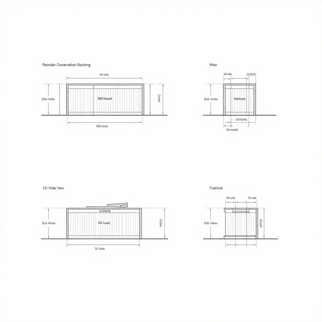 Generate detailed architectural sections for the Zin Project building in Bruxelles. Foundations built using underpinning method with a needle beam and piles. Drawings show rectangular sections with notches, height of 30 units, width of 50 units, 10x10 notches on either side. Side and top views showcase same width and detailed depth for notches. Accurate representation for engineering and architectural projects.