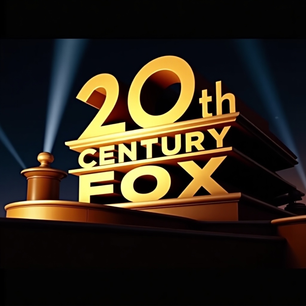 Stylized logo representing 21st Century Fucks. The logo has dramatic lighting effects and bold typography. The text is altered from 20th to 21st and fox to fucks. Century remains unchanged. Background is simple and dark to highlight the logo.