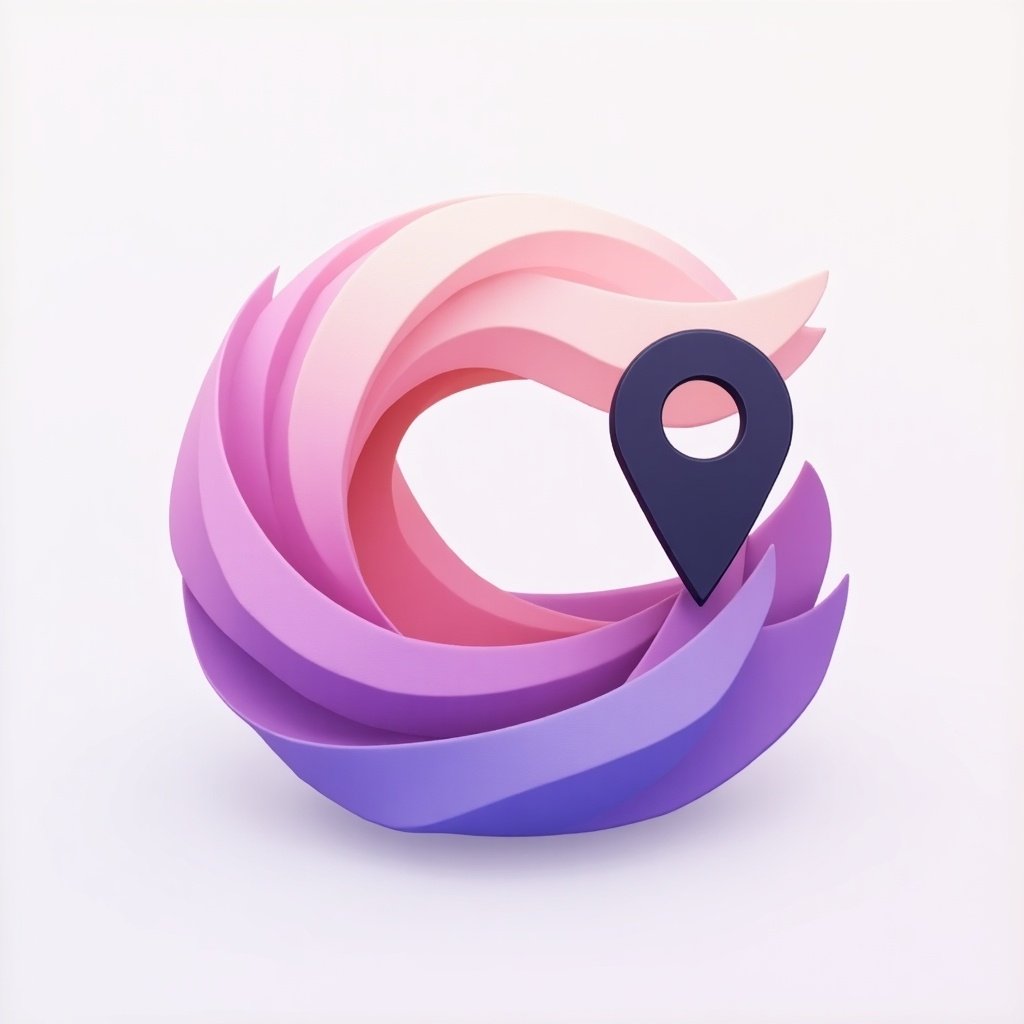 New icon representing Tor Browser. Should reflect the core identity of privacy and security. Uses pastel tones. Cool and modern design with a location marker.