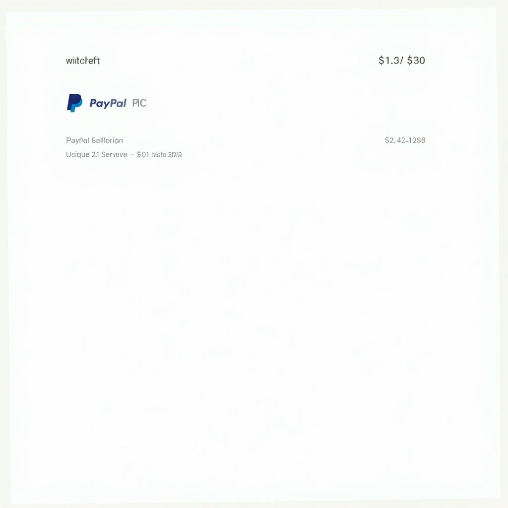 PayPal payment receipt showing a transaction. Receipt proof for $30 payment. Includes receiver email and transaction details.