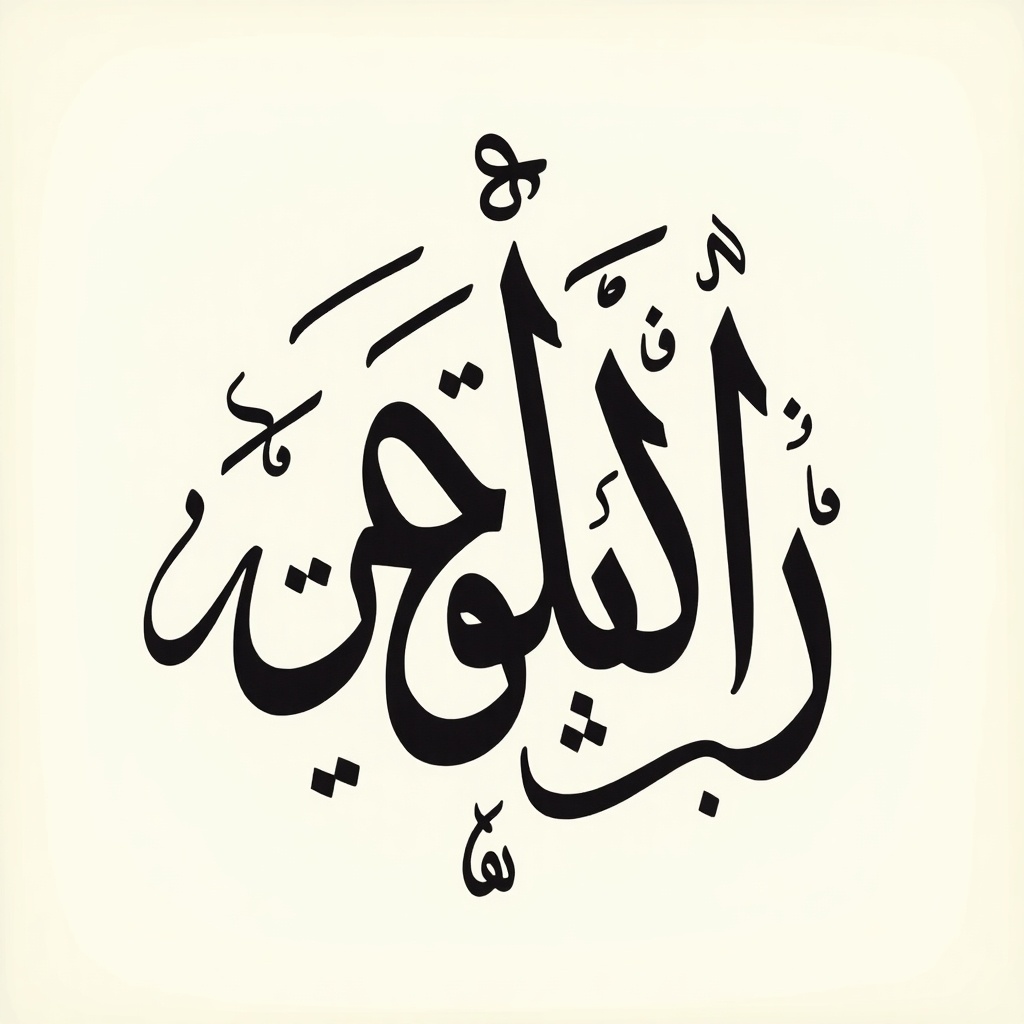 The image features a beautifully crafted Arabic calligraphy design of the word 'THANMIYA.' It showcases intricate strokes and curves, typical of traditional Arabic script. The black lettering is set against a soft white background, providing a stark contrast that enhances its elegance. This art piece reflects the rich culture of Arabic writing and its artistic traditions. It can be appreciated in various contexts, including art collections and cultural discussions.