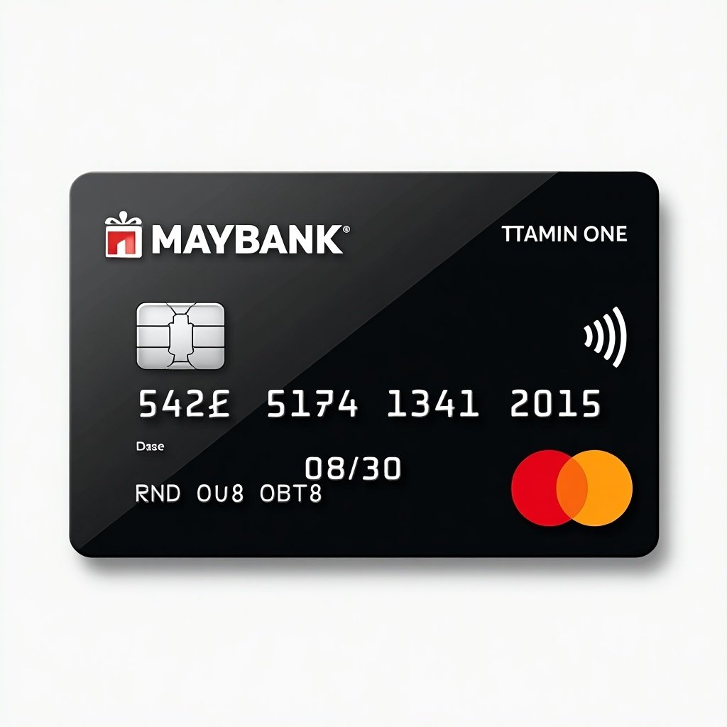 Realistic image of a black credit card with modern design. Mastercard logo is visible. Card number is displayed prominently. Cardholder's name is aligned. Expiry date is shown. Standard representation of credit card with notable background.