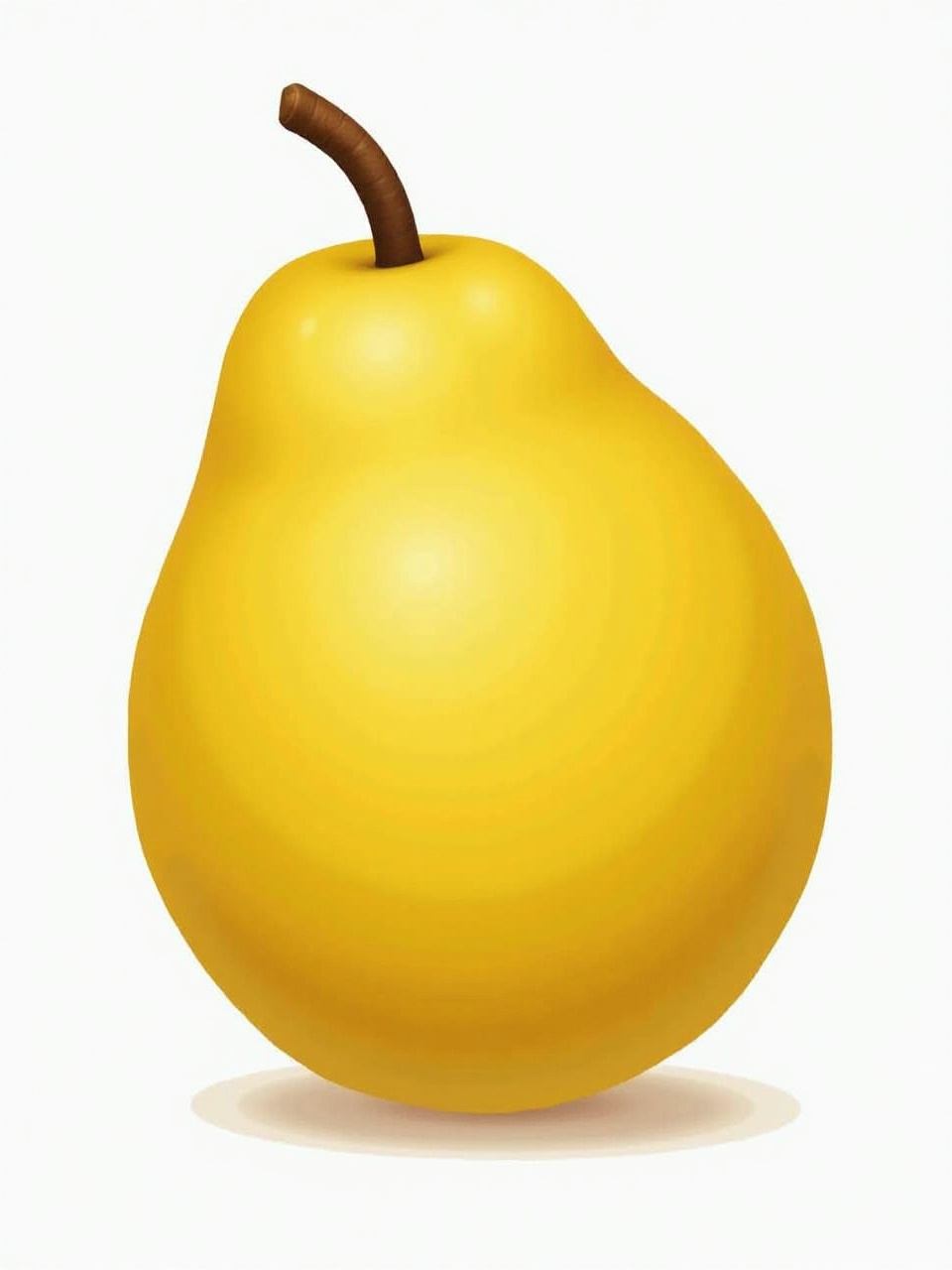 Illustration of a single yellow pear against a white background.