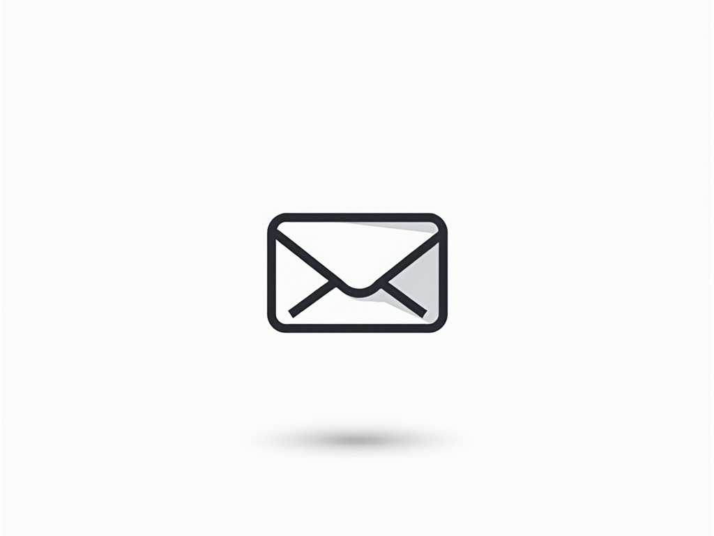 image of a minimalist envelope icon on a plain background