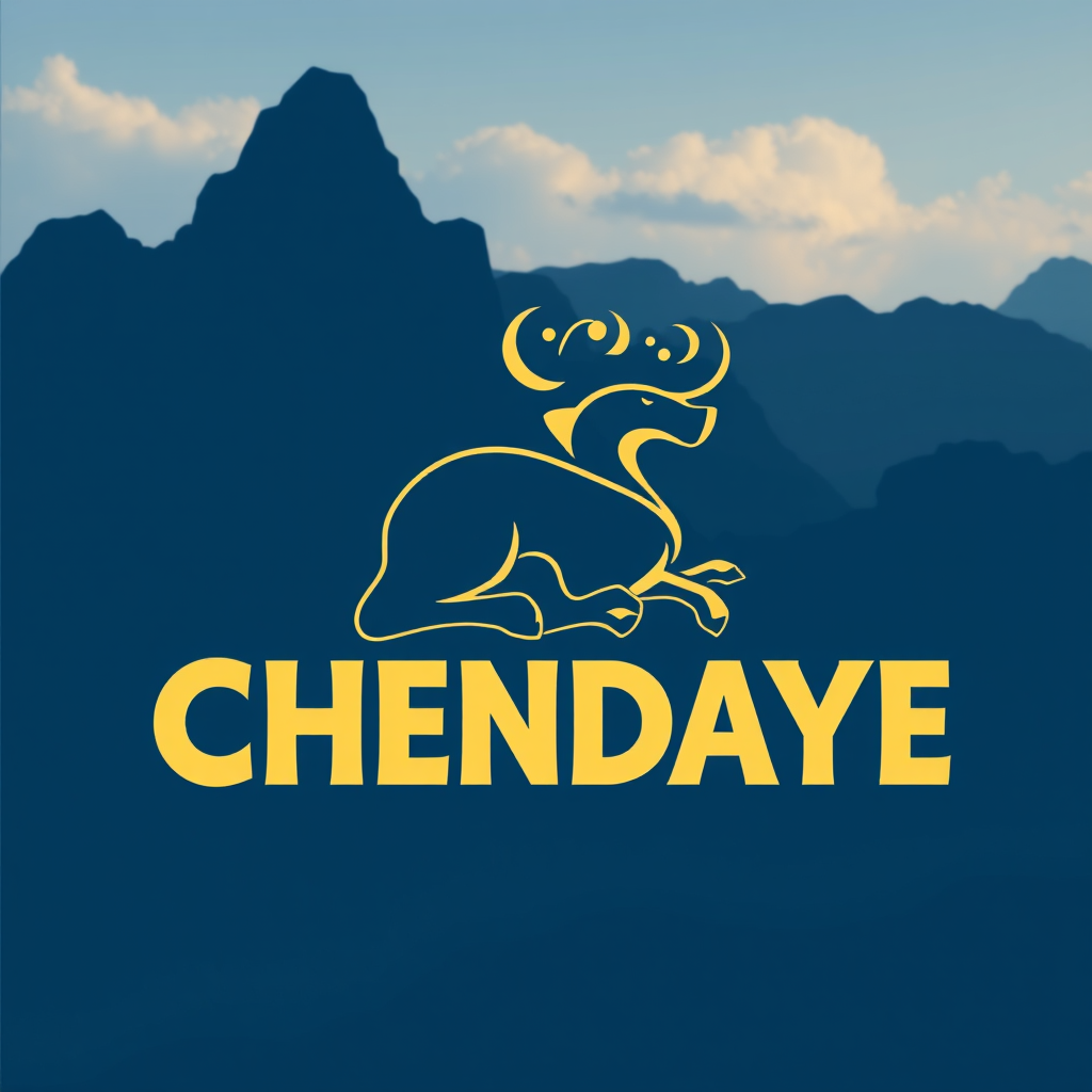 A stylized deer logo above the word 'CHENDAYE' in yellow, set against a dark mountain silhouette.