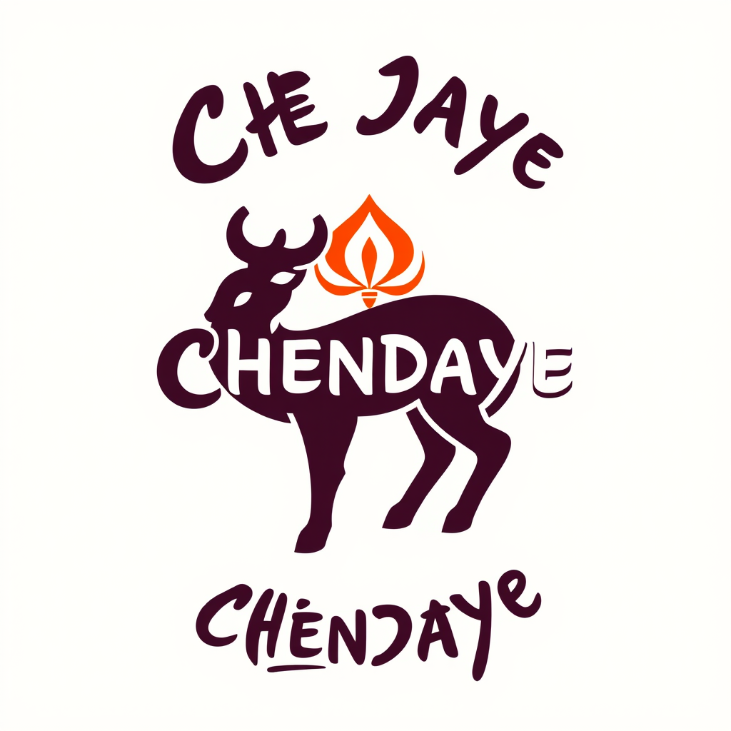 The image features the silhouette of a horned deer, with the word 'CHENDAYE' integrated into the body, and a stylized flame above.