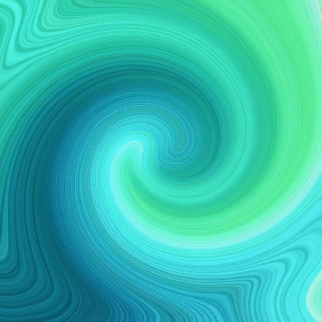 Swirling pattern in shades of teal, light blue, and green blue. Abstract design creating a sense of motion.