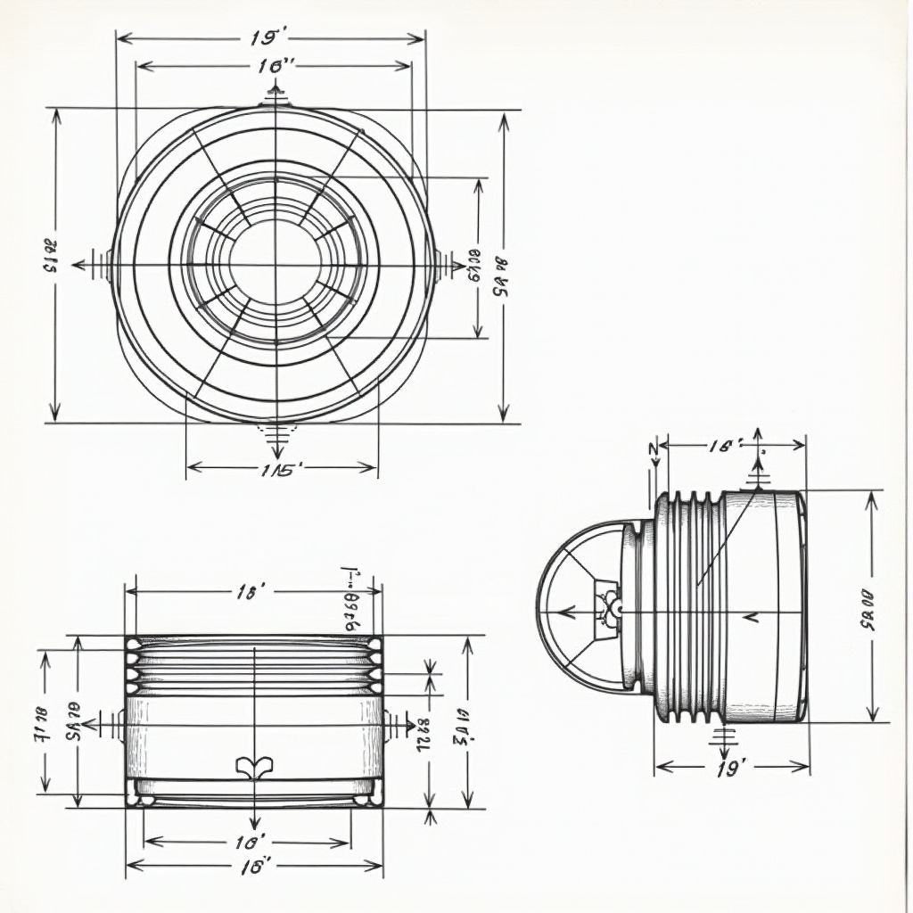 This image showcases an engineering drawing with orthographic views in 3rd angle projection. It features three distinct views: front, top, and side, all annotated with precise dimensions in metric units. The drawing highlights important geometric features like circles and angles, along with notations for radii and diameters. A section labeled 'Sketch isometric here' invites the viewer to create an isometric representation. Detailed measurements are provided, including lengths and widths, making it essential for manufacturing and prototyping. The clarity and precision of the drawings serve as a vital resource for engineers and designers.