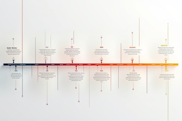 Timeline graphic illustrating the passage of days weeks months and years. Clear markers indicate the timeframe. A gradient of colors enhances visual appeal. Suitable for various educational contexts.