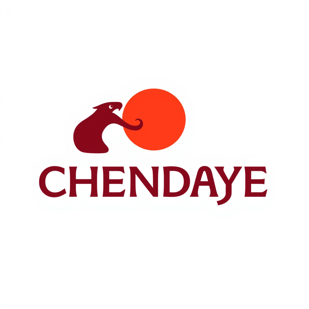 The image features a stylized red panther interacting with a bright orange sun above the text 'CHENDAYE' in bold letters.