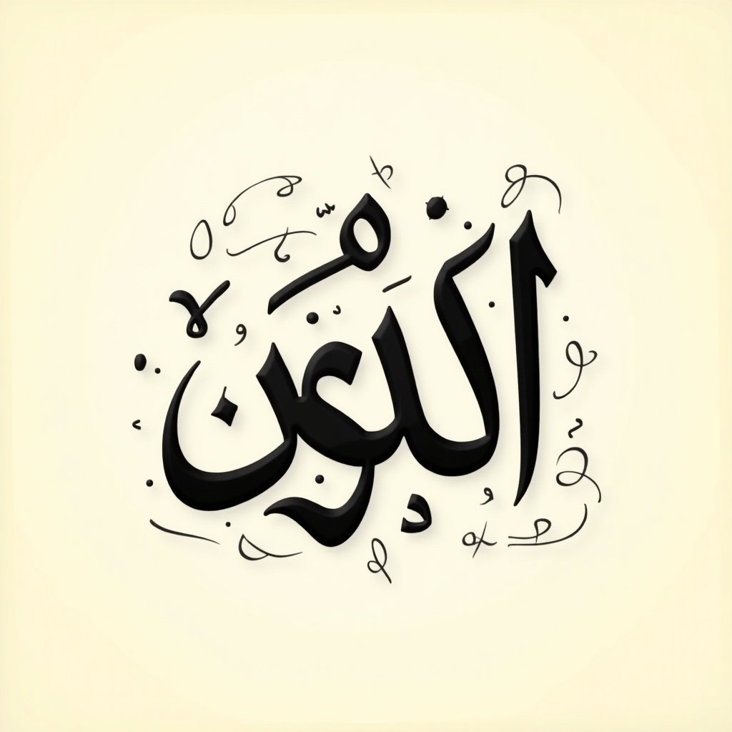 This image displays elegant Arabic calligraphy of the name 'اورا'. Intricate swirls and flourishes are featured. The design uses black color on a soft beige background. The layout highlights the flowing nature of the letters. The image is visually captivating.