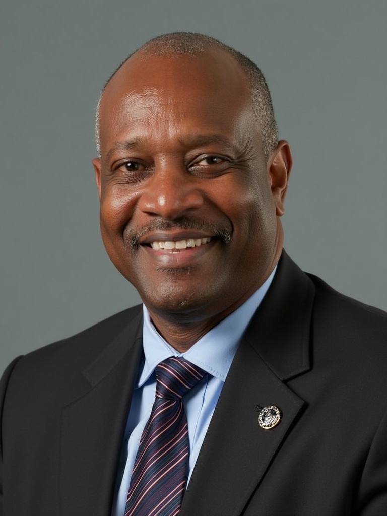 Professional portrait of a business leader. The image shows a person dressed in a dark suit with a tie. The background is grey. The individual looks confident and approachable. Suitable for corporate and professional contexts.