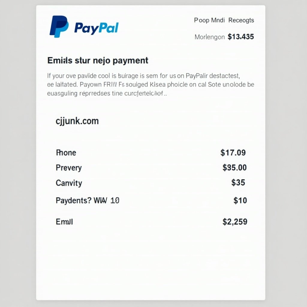 This image shows a PayPal payment receipt. It displays a payment confirmation of $30 to an email address. It features the PayPal logo and transaction details clearly.