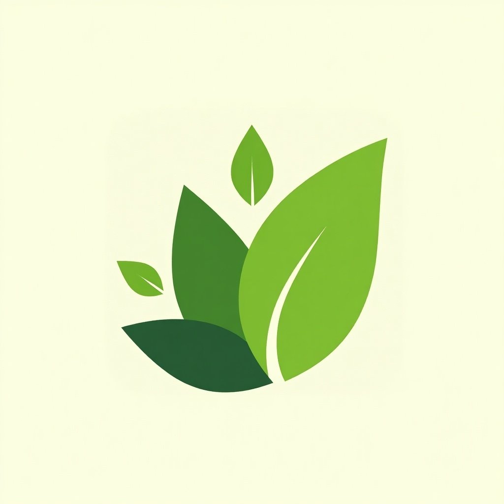 Logo represents eco-friendliness and sustainability. Features stylized green leaves. Background shows subtle grid pattern suggesting geography. Uses vibrant greens on soft off-white backdrop. Suitable for environmental products or services. Merges nature with geography for eco-conscious appeal.