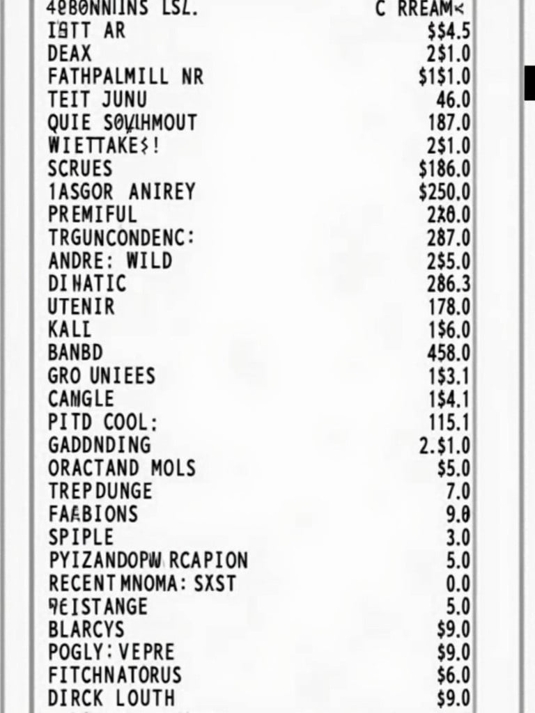 Digital copy showcasing Walmart receipt with various grocery items including General Mills cereals listed clearly in organized format.