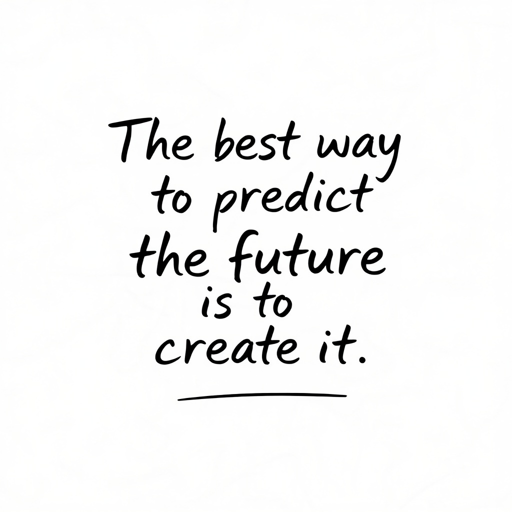 the best way to predict the future is to create it motivational quote