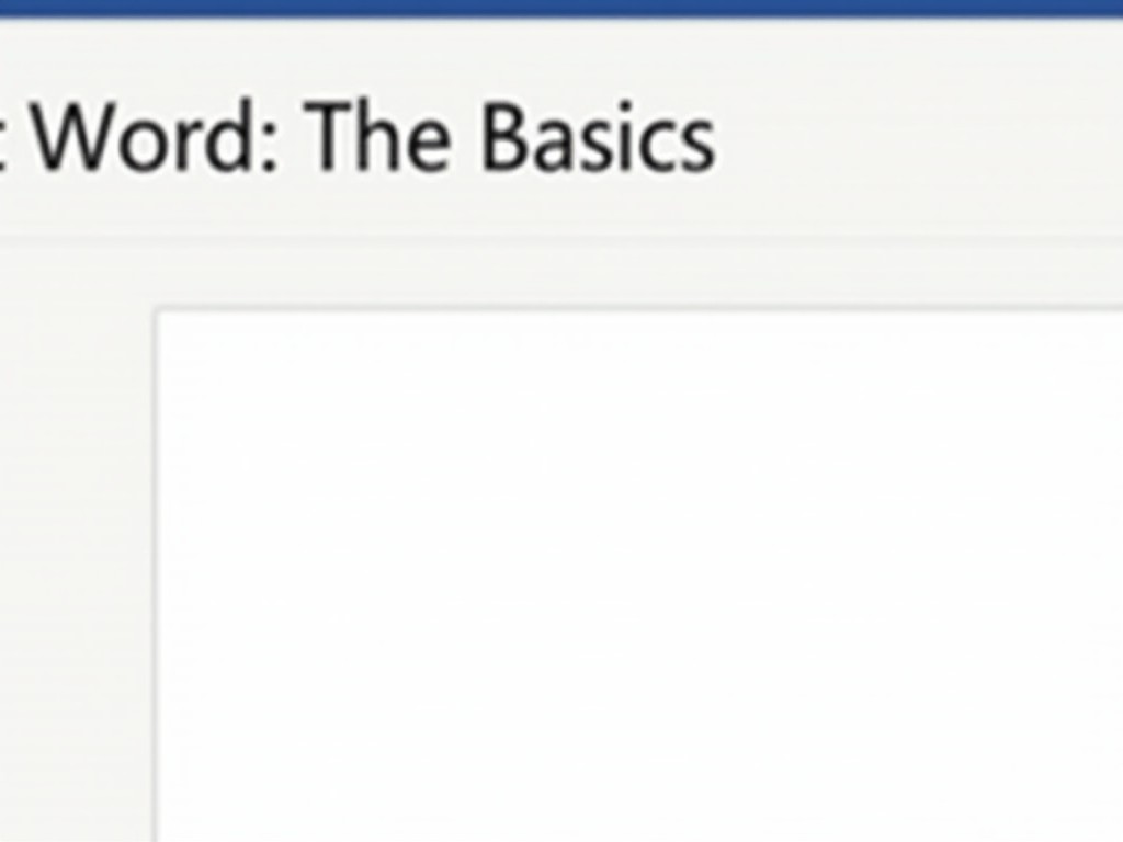 Screenshot of a word processing tutorial titled 'The Basics'.