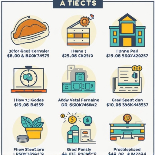 Illustration of multiple income options. Includes images of a pie chart; house for rental income; tree growing coins; storefront for business; tools representing skills; various job possibilities; icons symbolizing finance. Colorful and engaging visual representation of income diversity.