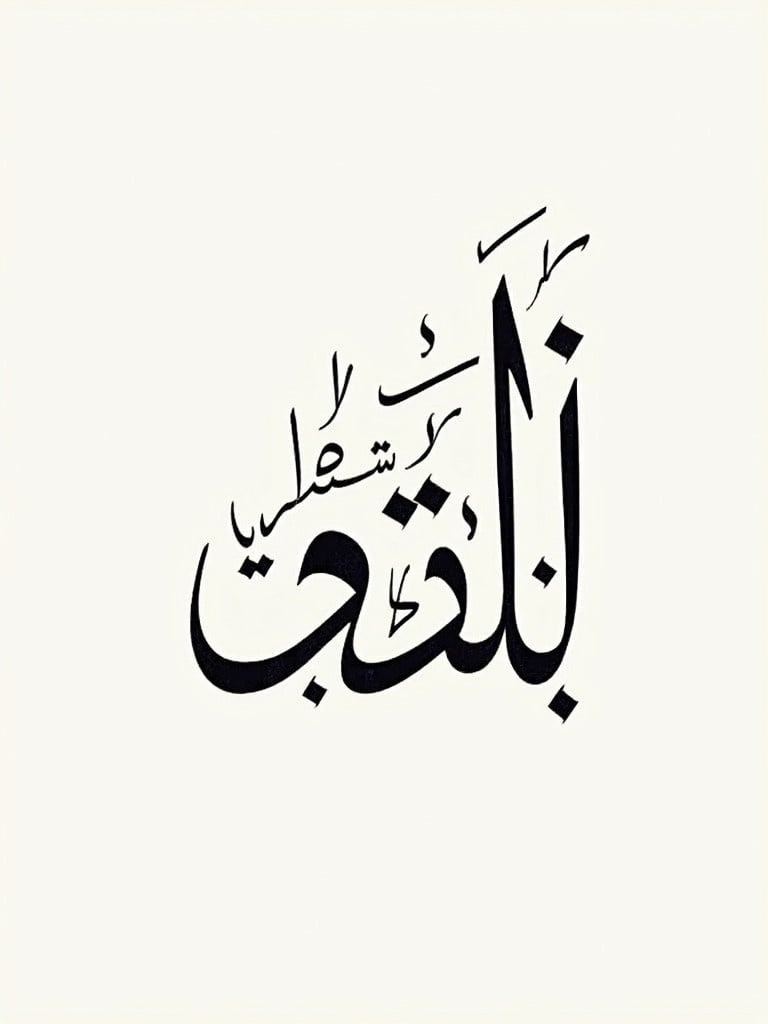 Handwritten Arabic calligraphy features the names السّيد حافظ شعيب علي. Design fills a small circular area. Calligraphy demonstrates intricate strokes and fluid shapes.