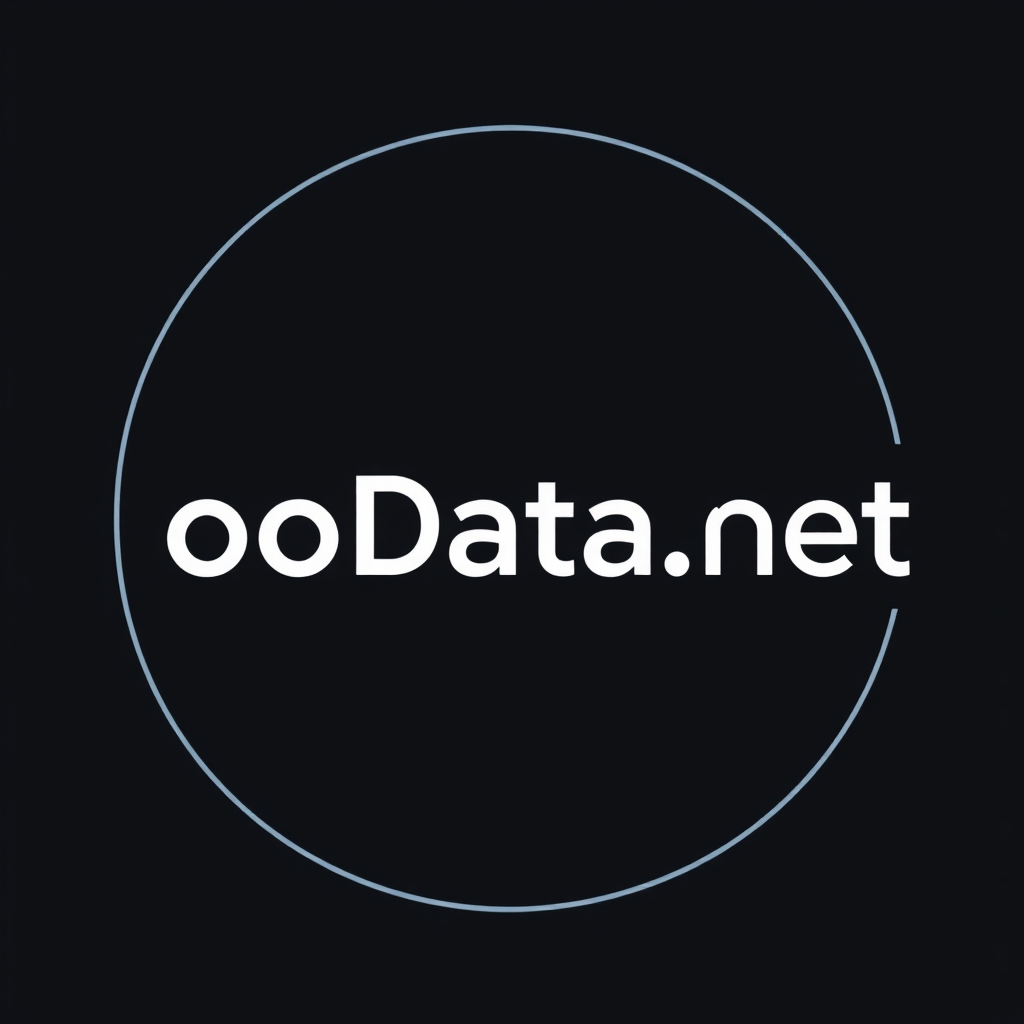 A simple logo with the text 'ooData.net' in a circle on a dark background.