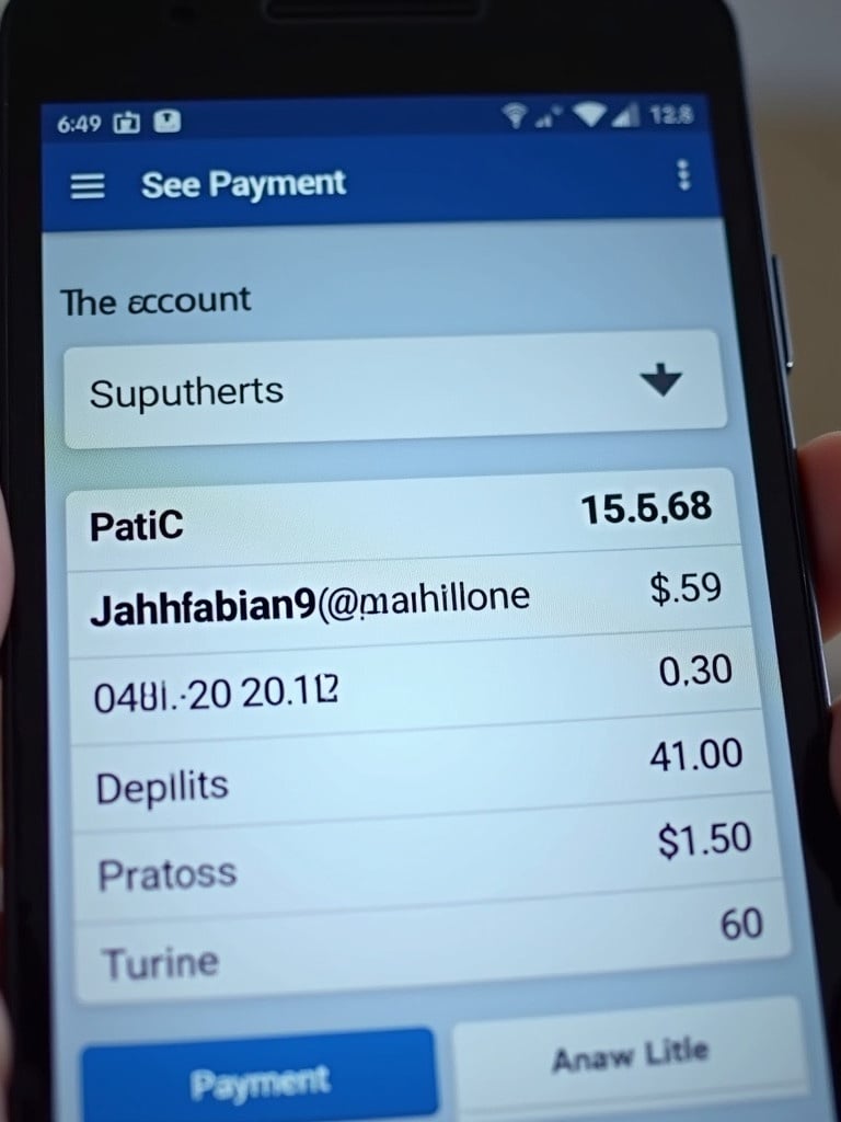 Generate PayPal payment proof on a smartphone screen. Transaction details displayed clearly. Shows amount of 15.68 dollars. Account information visible. Payment summary included.