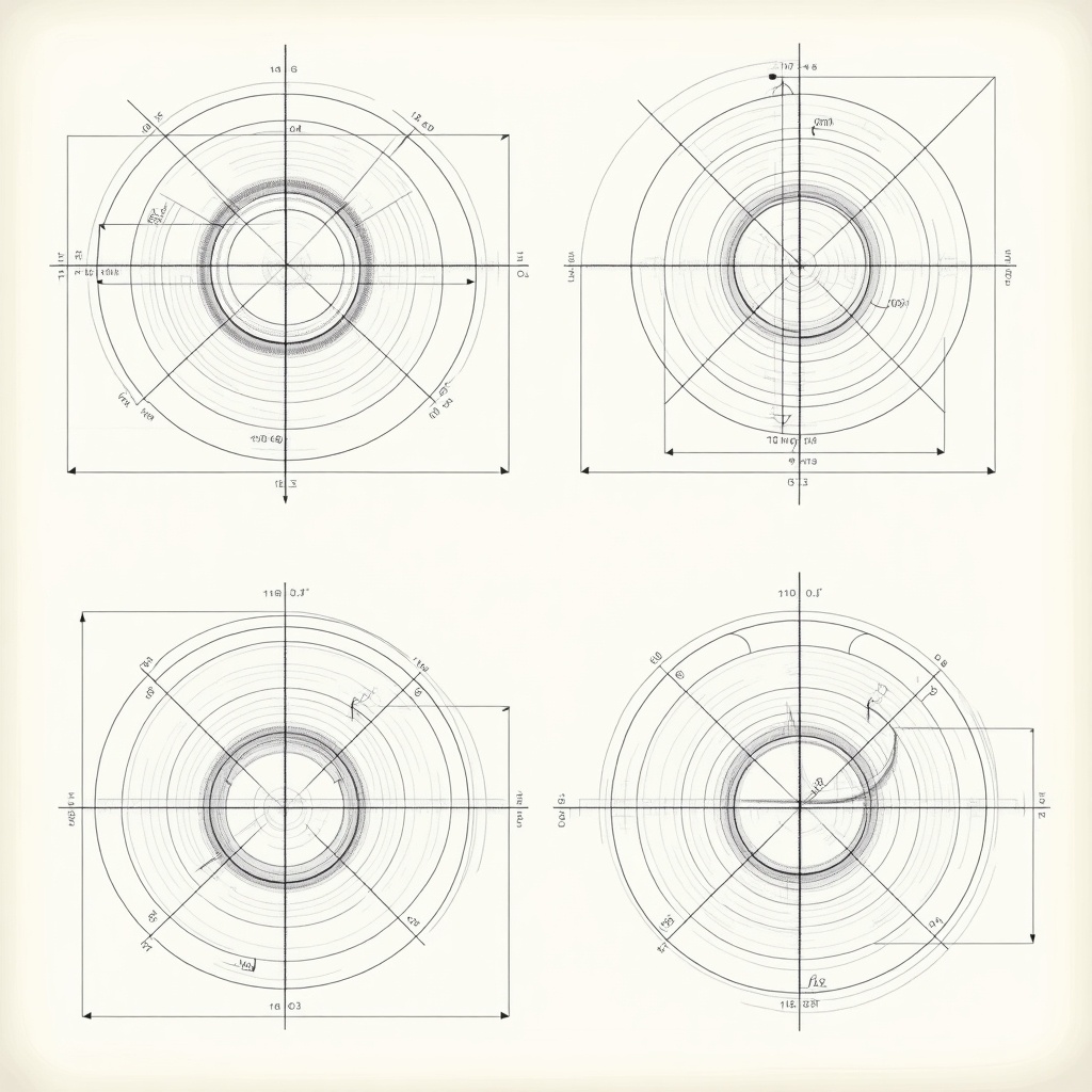 Engineering drawing features orthographic views. Displays dimensions in metric units. Highlights geometric features like circles and angles. Shows notations for radii and diameters. Includes section for isometric sketch. Provides detailed measurements for manufacturing. Essential for engineers and designers.