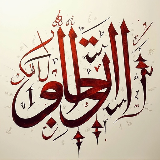 Create calligraphy art using Diwani style featuring the word 'الإخلاص'.