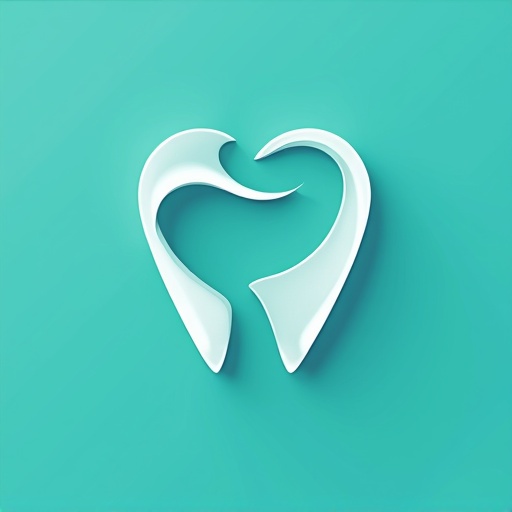 A dental clinic logo design. Convey trust and cleanliness. Use smooth, flowing shapes resembling a healthy tooth. Incorporate a sophisticated gradient of teal. Integrate a white arc to signify a smile. Maintain a minimalist and professional style. Use 'Open Sans' font in light weight.
