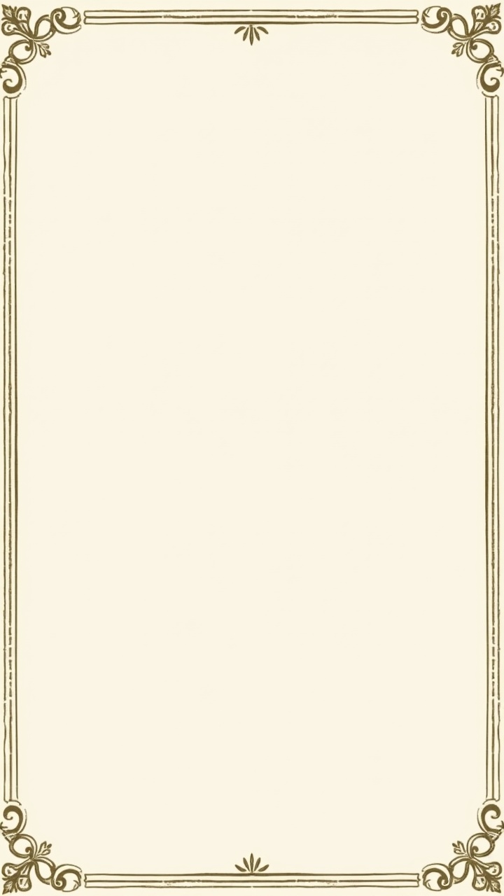 A blank vintage styled paper with decorative borders.