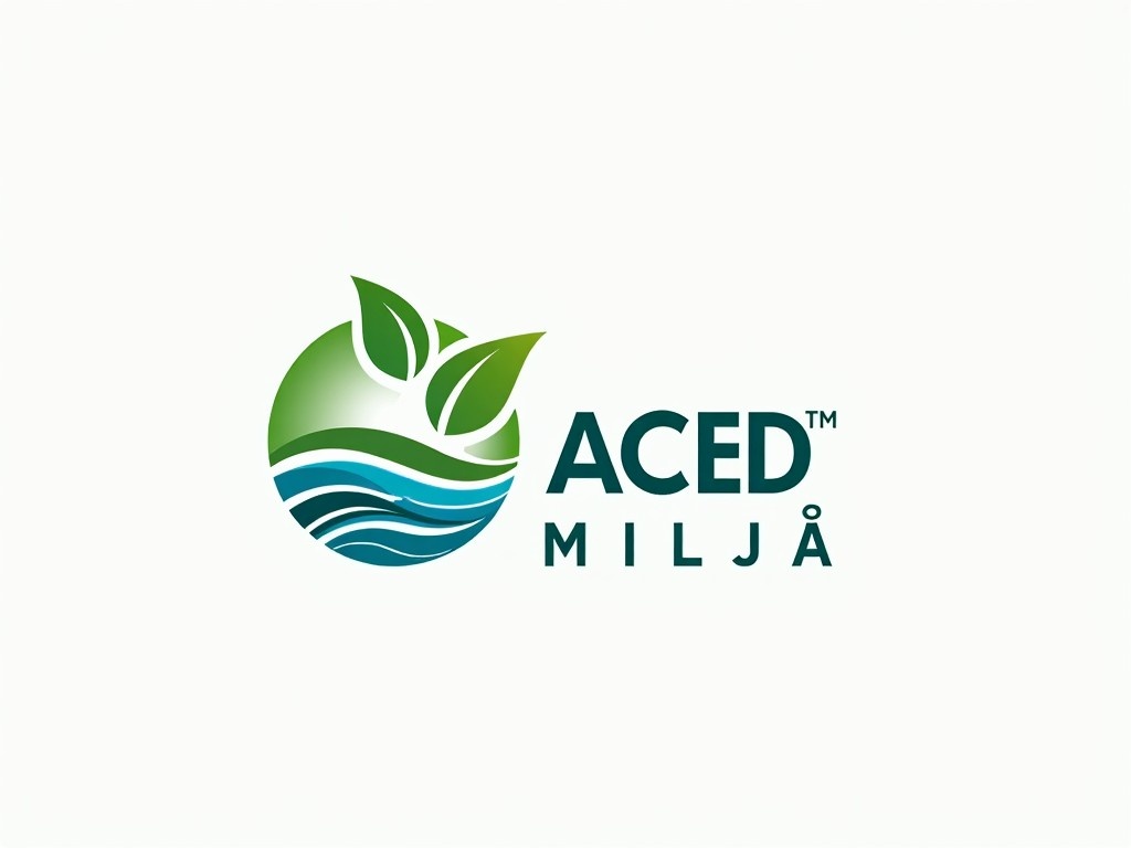 The logo for ACED Miljø symbolizes a commitment to environmental sustainability. It features a circular design that integrates waves and leaves to represent water and natural growth. The colors are predominantly green and blue, emphasizing the connection to nature. The text 'ACED Miljø' is positioned prominently beside or below the icon in a clean and modern font. The overall design is simple yet memorable, making a strong statement about the firm’s mission in environmental consulting.