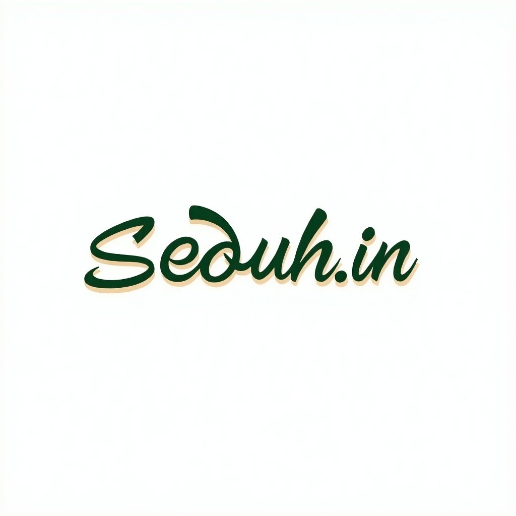 Script font logo features the text Seduh.in in bold, elegant style. Color scheme includes green, white, and gold on a white background.