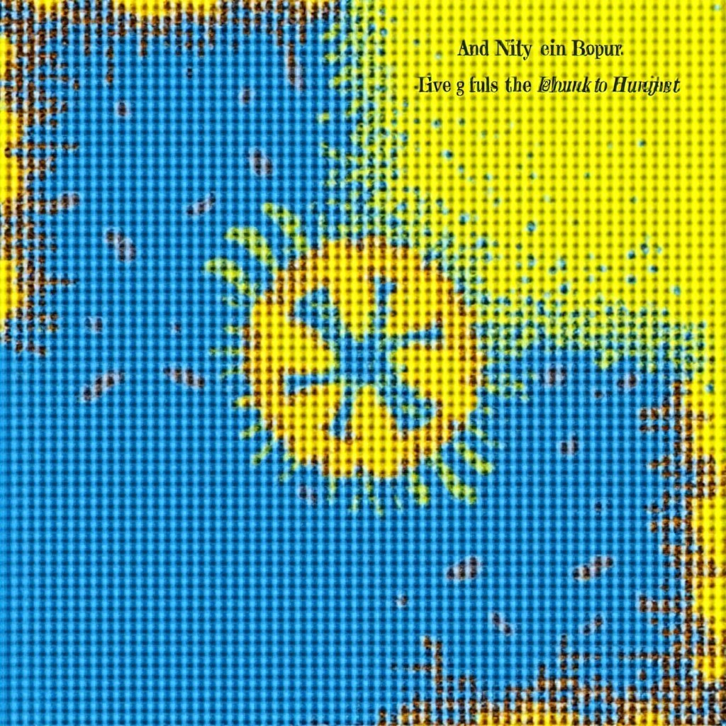 Immagine astratta e colorata con blu e giallo. Design che si ispira alla canzone 'By The Way' dei Red Hot Chili Peppers.