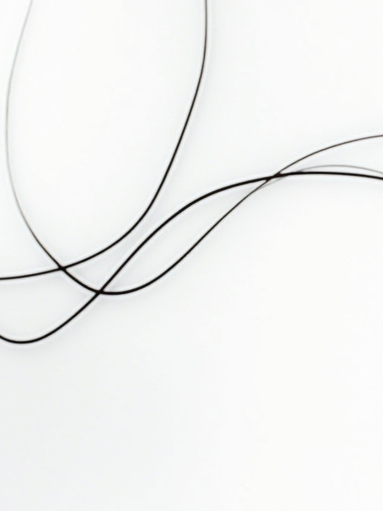 Minimalist abstract line art has curved black lines against a transparent background.